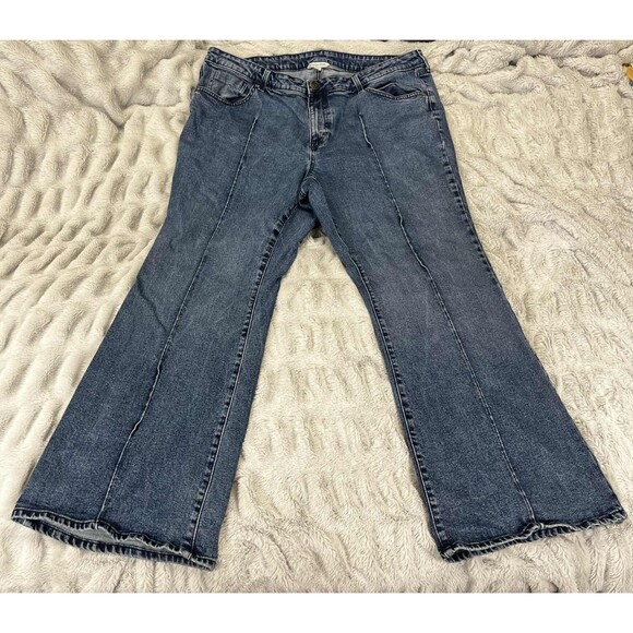 Ophelia Roe Jeans Womens 22 Blue Bootcut Plus Stretch Denim Medium Wash Classic - Picture 1 of 8